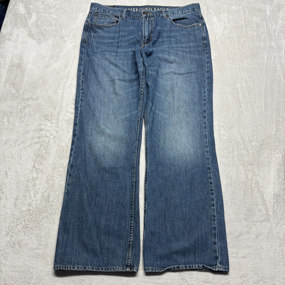 Vintage American Eagle Bootcut Wide Blue Jeans 36x32 (37 Waist) Y2K Medium Wash